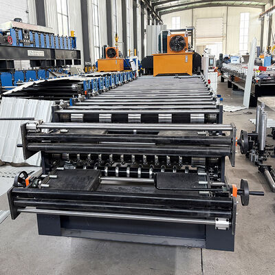 Máquina de fabricação de telhados de aço de dois andares