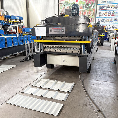 Máquina de fabricação de telhados de aço de dois andares