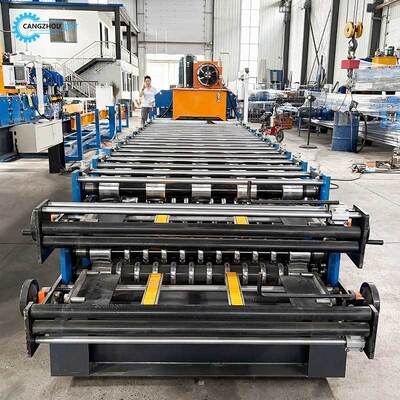 Máquina perfiladeira de dupla camada para chapas trapezoidais e onduladas