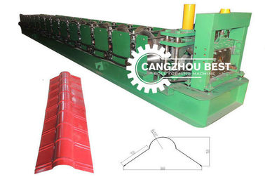 Material de perfil de aço colorido de aço espessura 0,25-0,6 mm Roofing de aço Ridge Cap Roll Forming Machine