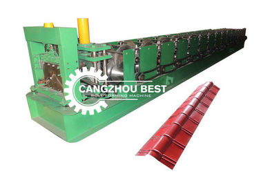 Material de perfil de aço colorido de aço espessura 0,25-0,6 mm Roofing de aço Ridge Cap Roll Forming Machine