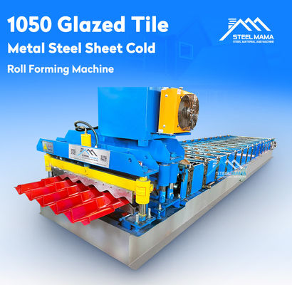 3.5T Transmissão de cadeia 1000 mm Roof Tile Roll Forming Machine