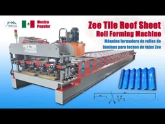 México Design Popular Roofing Tile Roll Forming Machine Guia Hidráulico Pilar 3D Cutter Espanhol